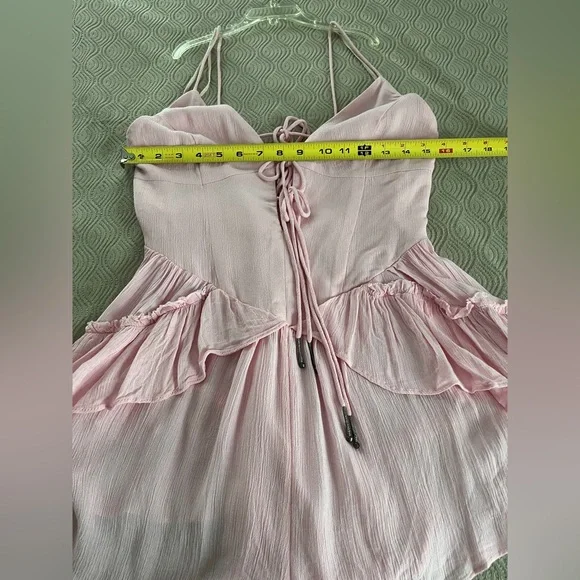 Free People Pink Ruffled Jumpsuit - Picture 9 of 12